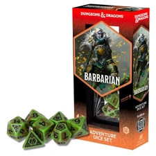 Sirius Dice Dungeons & Dragons Adventure Dice: Barbarian (Green / Brown)