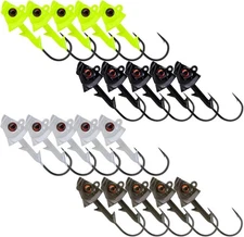 Reaction Tackle Swimbait Jig 1/4 oz, Variety Pack (20 Pieces-5 of each color) 