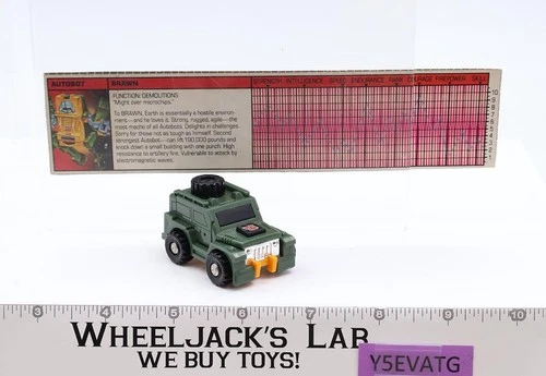 Brawn 100% Complete Vintage 1984 G1 Transformers Hasbro Action Figure