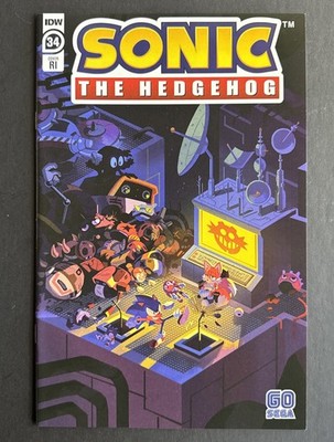 Sonic the Hedgehog 34 RI 1:10 Nathalie Fourdraine Variant IDW 2020 NM Key Rare