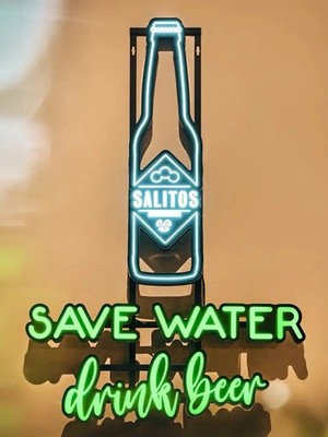 LED Neonschild SALITOS   Save Water Drink Beer   Leuchtschild Neu & OVP