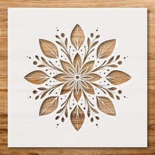 Floral Mandala Wall Art Stencil for Nature - Themed Home Decor - StencilAir