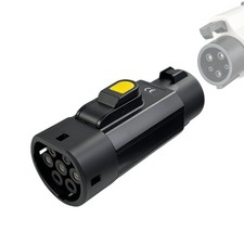 Type 1 to Type 2 EV Charging Adapter 32A 7KW SAE J1772 Charger to IEC 62196 E...