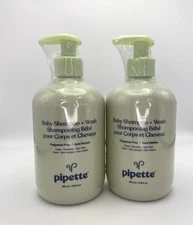 Pipette Baby Shampoo and Body Wash - Vanilla + Ylang Ylang Tear-Free 2 PACK