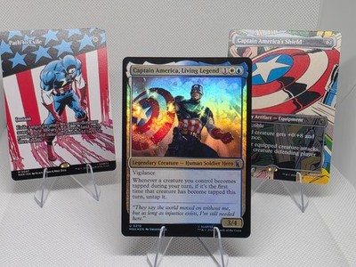 CAPTAIN AMERICA, LIVING LEGEND Marvel Super Heroes Foil + SET!!! MTG