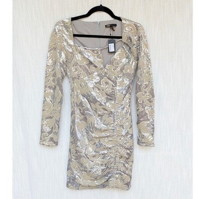 Maje Argent Raneli Dress FR 36/S Silver Sequin-embroidered Velvet Mini NWT  | eBay
