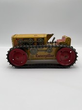 VTG 1940s 50s Marx Tin Litho Wind Up Heavy Duty Diesel Caterpillar Toy Tractor
