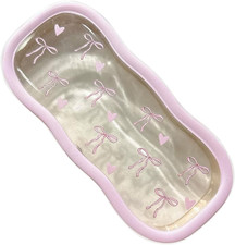 Cute Pink Bow Hard Shell Glasses Case, 6.7 2.8 1.4 Inches 170 70 36 Mm , Clear