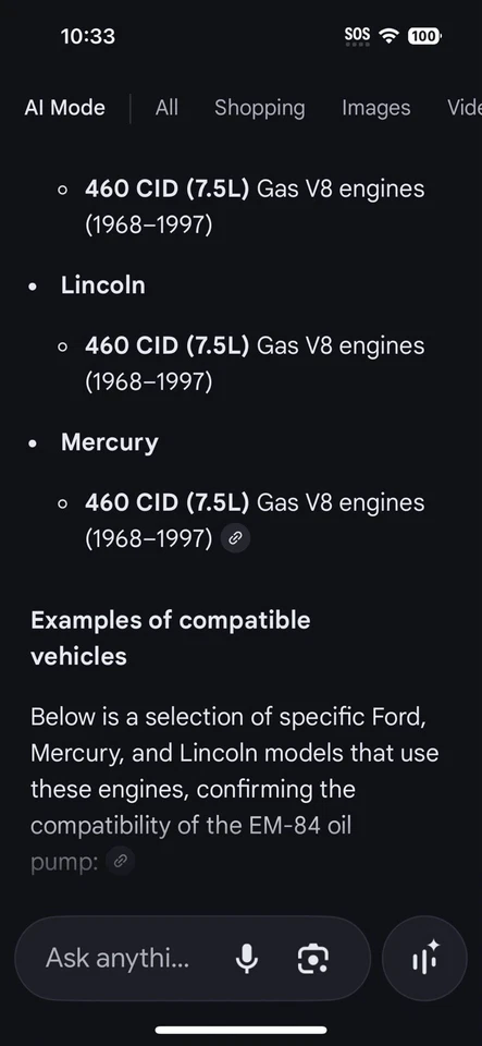 Bomba de óleo Elgin Pro Stock EM84BHVS ALTO VOLUME compatível com Ford Lincoln 370 429 460 CID - Imagem 4 de 4