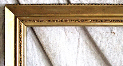 ANTIQUE FITS 11 X 13'' PICTURE DOCUMENT MAP FRAME WOOD ARTS CRAFTS GOLD GILT