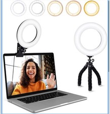 Video Conference Lighting Kit Ring Light for Monitor Clip Onfor Remote Workin...