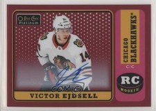2018-19 O-Pee-Chee Platinum Retro Red Rainbow Victor Ejdsell #R-72 Auto 8tn