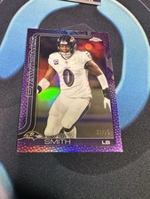 2025 Topps Chrome NFL Roquan Smith Football Leather Refractor /75 #27 Ravens