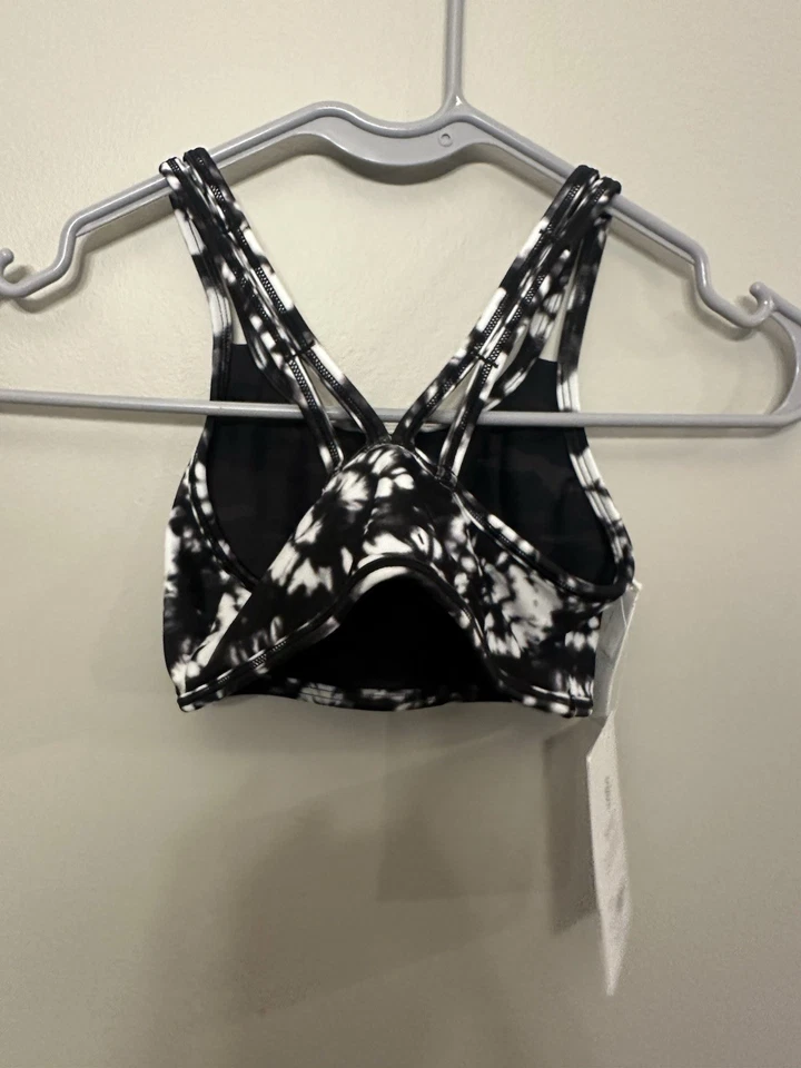 Athleta Girl Reversible Camo Bikini Top Black/White Size 7 - Image 4 of 4