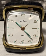 Vtg Mid Century 1950s 60s Andre Bouchard Mechanical Alarm Clock W Germany *READ*