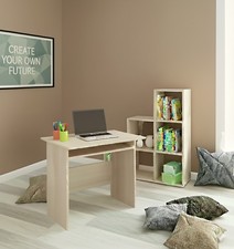 Scrivania porta pc salvaspazio portacomputer olmo L.80 cm cn ripiano estraibile