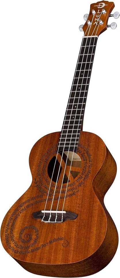 Luna Uke Malu Peace Concert Acoustic Ukulele with Gig Bag - Image 2 of 2