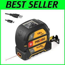 Laser Tape Measure 135Ft, Rechargeable 2-in-1 Tool