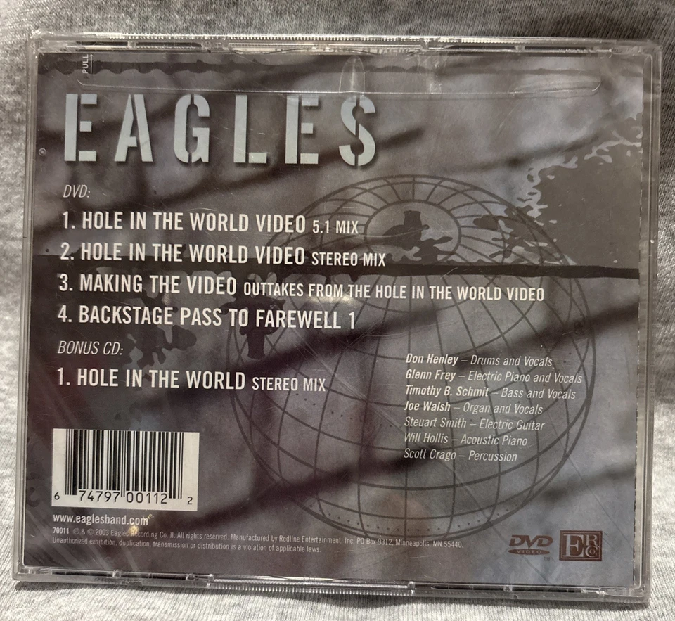 EAGLES “Hole In The World” CD & DVD Single 2003 Limited Edition Factory Sealed Foto 2 de 3