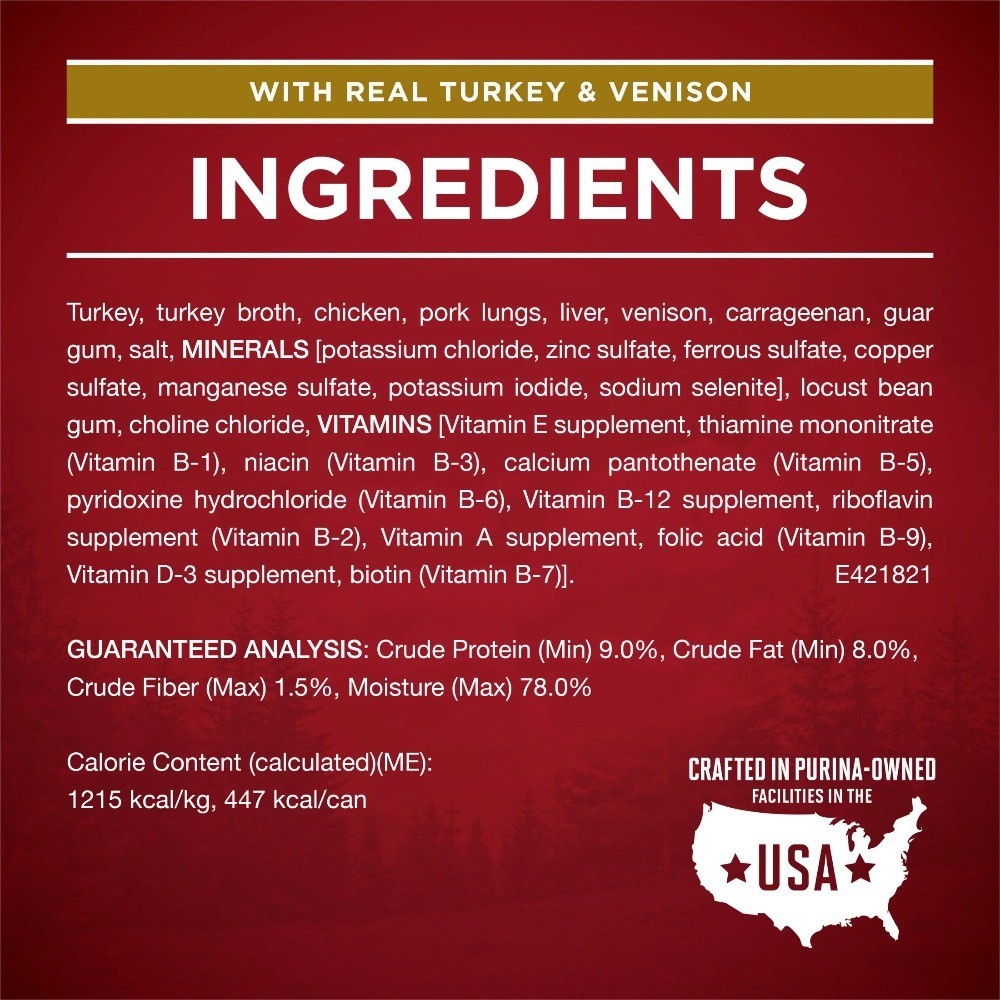 High Protein Grain-Free Wet Dog Food Variety Pack with Real Turkey Venison