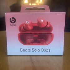 Beats Solo Buds True Wireless Earbuds Transparent Red Brand New Sealed Box