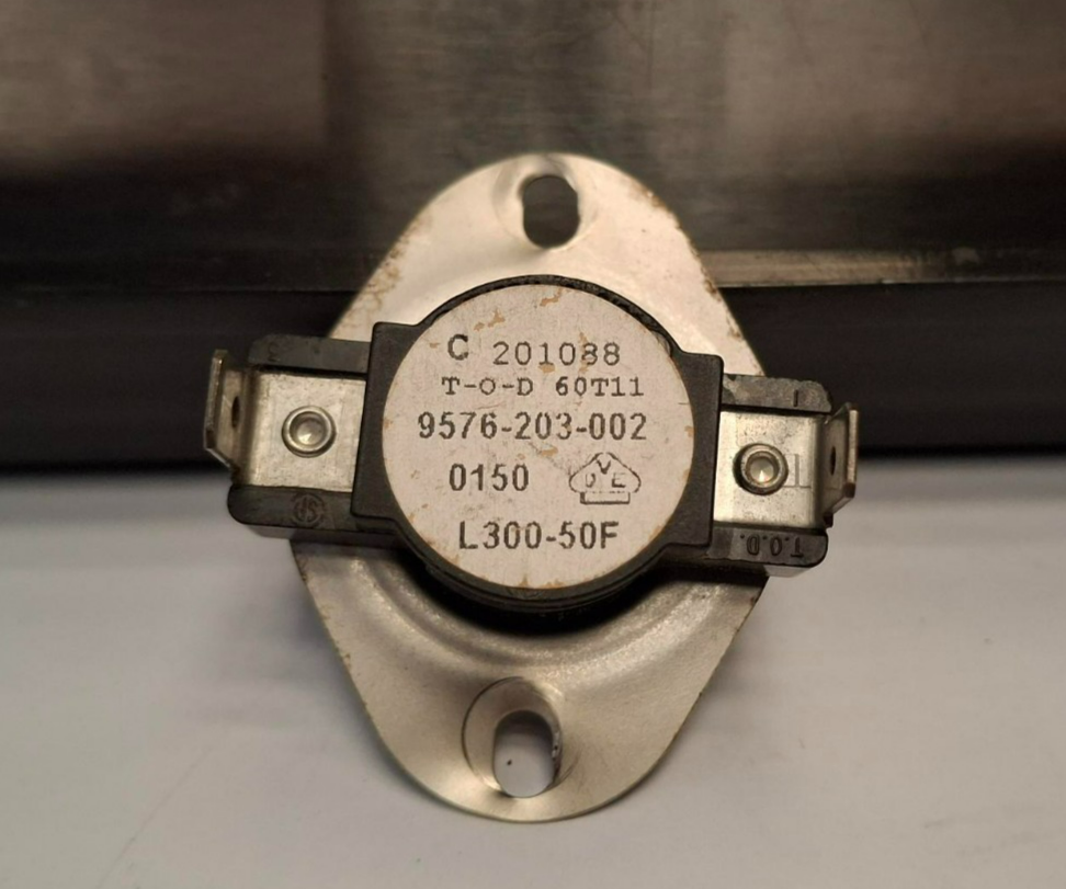 Stack Dryer Thermostat, High Limit (L300-50F), Dexter P/N: 9576