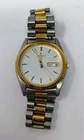 Vintage Seiko Quartz 7N43-8111 Two-Tone Day Date Men's Watch Untested