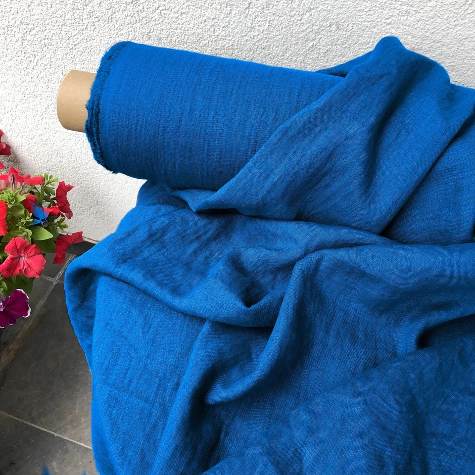 Salmon Pink Linen Fabric by the Yard | Material for Dresses, Home Decor & Crafts - Image 4 of 4