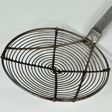 Antique French Kitchen Traditional Wirework Strainer, Large Cooking Utensil