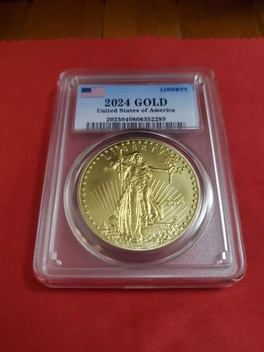 2024 American Gold Eagle Liberty 1oz 24K Proof Like Coin In Mint Grade Slab