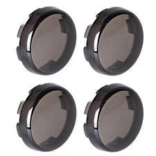 4X Smoke Turn Signal Lights Lenses Cover For Harley-Davidson Motorcycle 1986-15