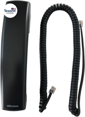 Replacement HD Voice Handset with Curly Cord for Polycom VVX Series IP Phones 30
