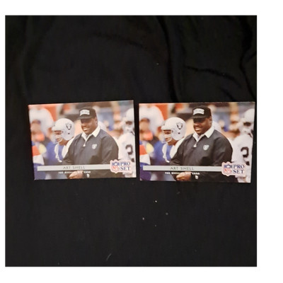 Pro Set NFL Art Shell #216 Raiders 2 Trading Card Lot