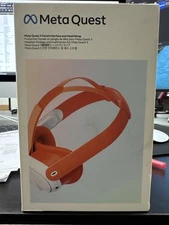 Meta Facial Interface & Head Strap for Quest 3 - Blood Orange NEW