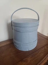 Vintage Sugar Bucket Painted