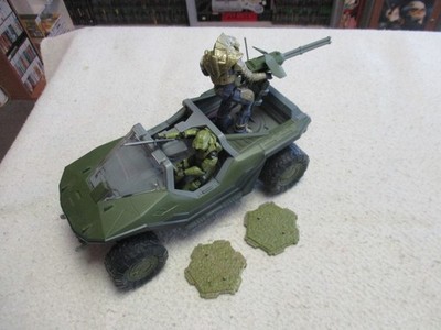 JAZWARES THE WORLD OF HALO 4'' WARTHOG MASTER CHEIF ARBITER 20 YEAR 100% COMPLETE