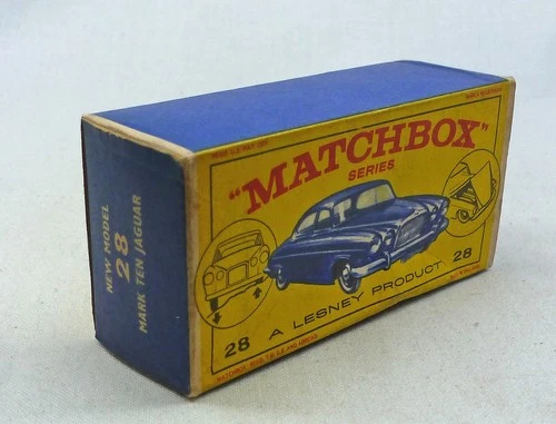 Lesney Matchbox Toys MB28c Jaguar Mark Ten ORIGINAL Empty E1 Type Box