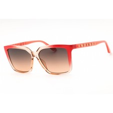 Guess Unisex Sunglasses Pink Injected Propionate Rectangular Frame GU00099 74B