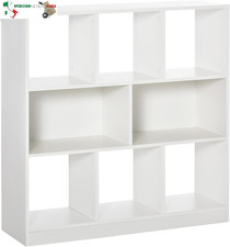 Mobile Libreria Portaoggetti a 3 Livelli e 8 Ripiani Totali, Mobile per Soggiorn