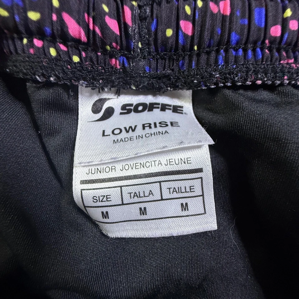 Soffe Junior Low Rise Running Shorts M Black Pink Blue Athletic Gym - Image 3 of 3