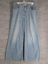 Levi's Women's Blue Wide Leg Jeans Relaxed Fit Button Fly Denim Size 32x28.5