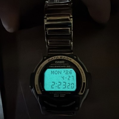 CASIO DB-34H - Telememo 30 1600 Luminator Digital Watch GP Vintage New 1995 CASIO DB-34H (1600) Data Bank Telemo 30  main image 3