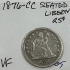 1876-CC Carson City Mint Silver Seated Liberty Quarter