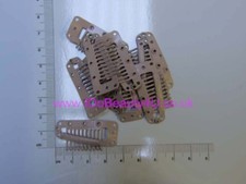 50x HAIR PIECE CLIP EXTENSIONS SNAP CLIPS EXTRAL LARGE NATURAL BROWN BEIGE 3.9cm