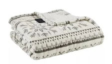 50x60 Serta Plush Heated Electric Throw Blanket w/Built-in Controller