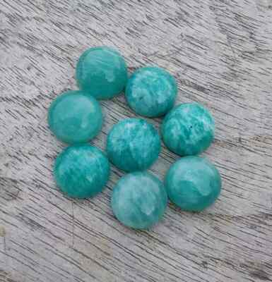 [WHOLESALE] NATURAL AMAZONITE  CABOCHON  ROUND SHAPE LOOSE GEMSTONE