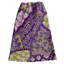 y2k vtg 90s skirt retro paisley print skirt geometric purple midi length skirt