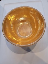 Fire King Oven Ware Peach Orange Luster Swirl Mixing Bowl Made In USA