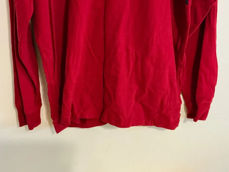 Suéter Chaps XL rojo azul. Gris 1/4 Cremallera Todos los Días Vellón Tejido Exterior Foto 2 de 4