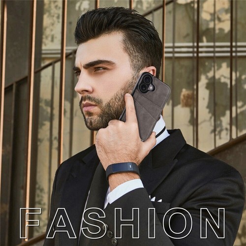For iPhone 16 15 14 13 12 11 Case Wallet RFID Blocking Leather Card Stand Cover - Picture 30 of 64